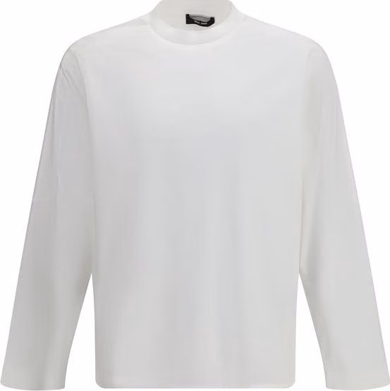 LAMINAR White Cotton Long Sleeve T-Shirt