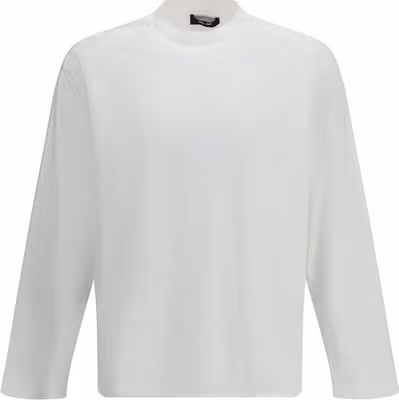 White Cotton Long Sleeve T-Shirt