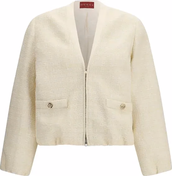 Gucci Beige Cotton Bomber