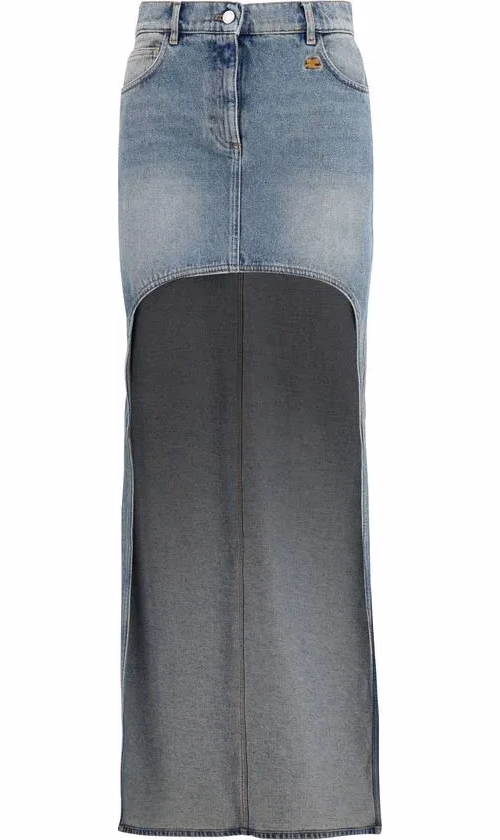 Courrèges Blue Denim Skirt