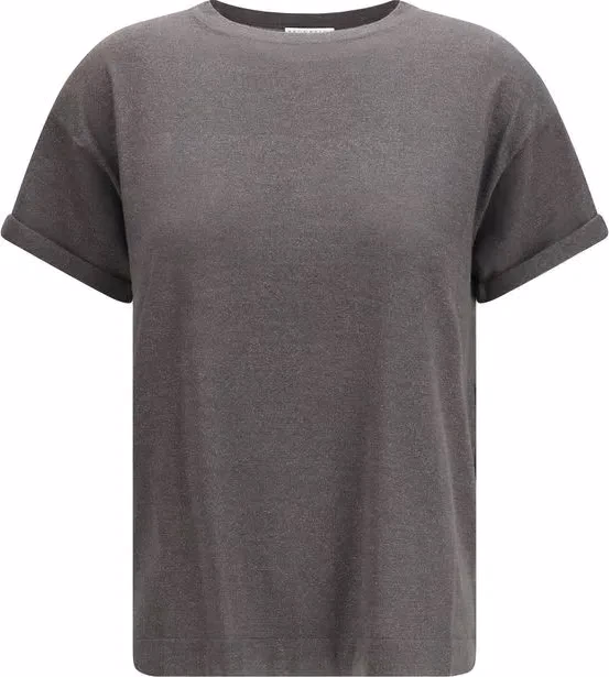 Brunello Cucinelli Gray Nylon T-Shirt