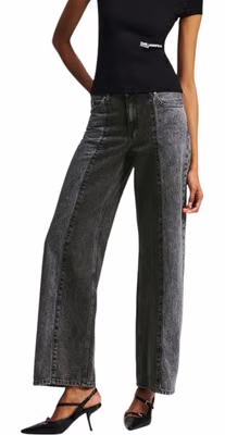 Black Cotton Relaxed Fit Jeans