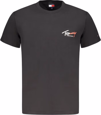 Black Cotton Men T-Shirt