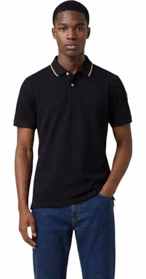 Black Cotton Polo Shirt