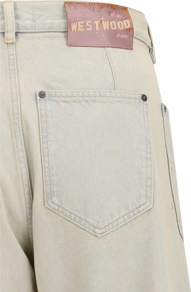 Vivienne Westwood Beige Cotton Relaxed Fit Jeans
