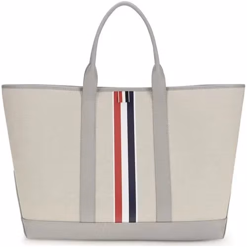 Thom Browne Gray Fabric Shoulder Bag