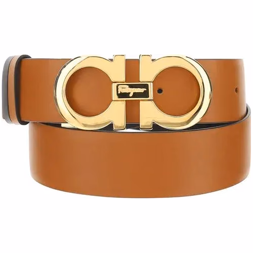 Ferragamo Brown Calf Leather Bos Taurus Regular Belt