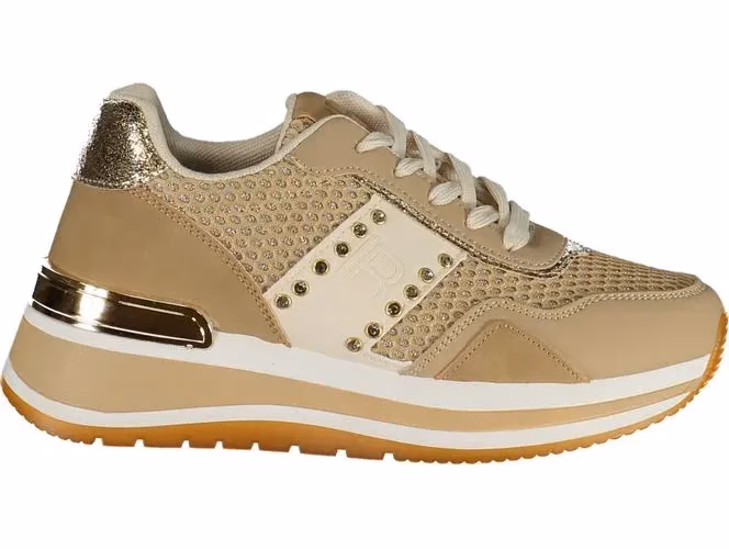 Laura Biagiotti Beige Polyurethane Woman Sneaker