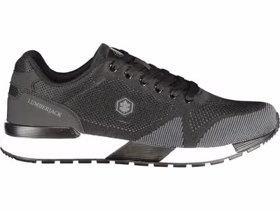 Black Polyester Men Sneaker