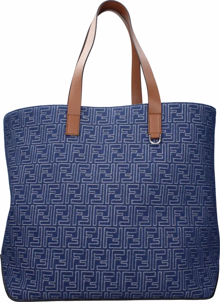 Fendi Blue Fabric Shoulder Bag