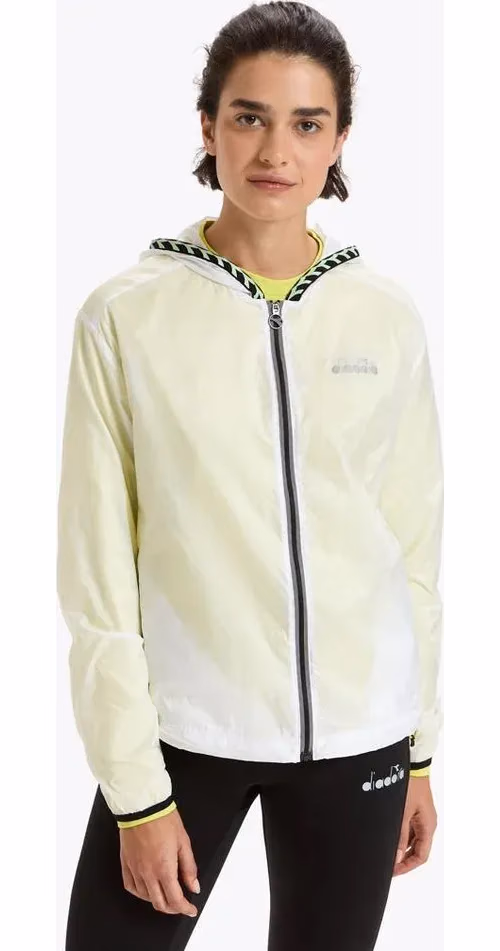 Diadora White Polyamide Shell Jacket