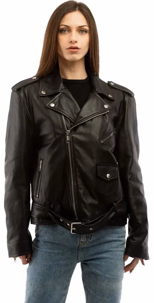 Moschino Black Polyester Leather Jacket