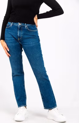 Blue Cotton Slim Fit Jeans