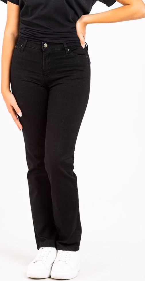 Gas Black Cotton Straight-Leg Jeans