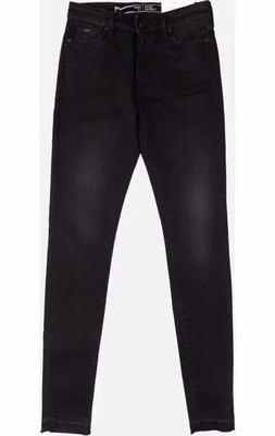 Black Cotton Skinny Jeans