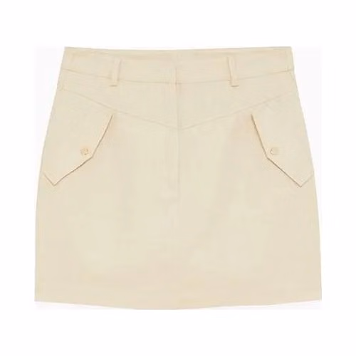 Patrizia Pepe Beige Cotton Mini Skirt