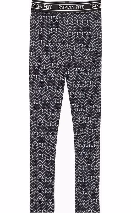 Patrizia Pepe Black Polyester Leggings
