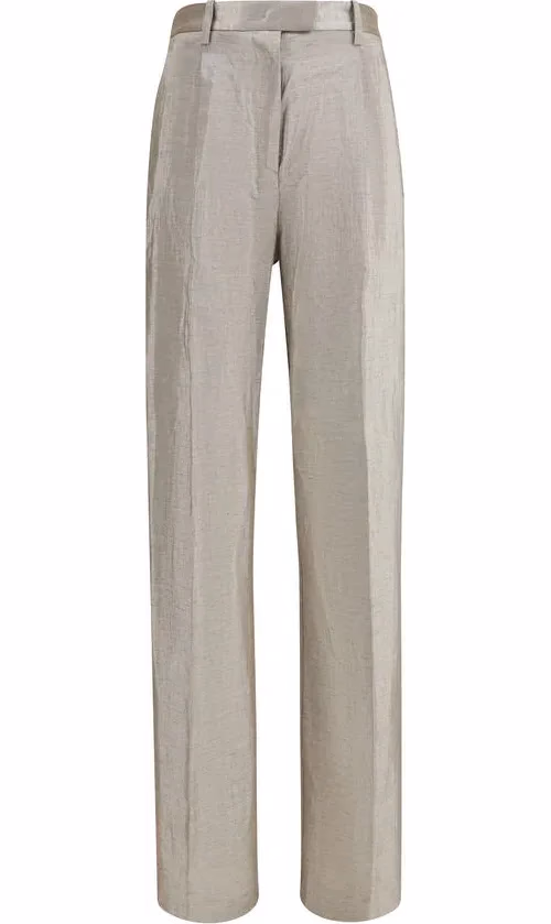 Forte_Forte Silver Polyester Casual Pants
