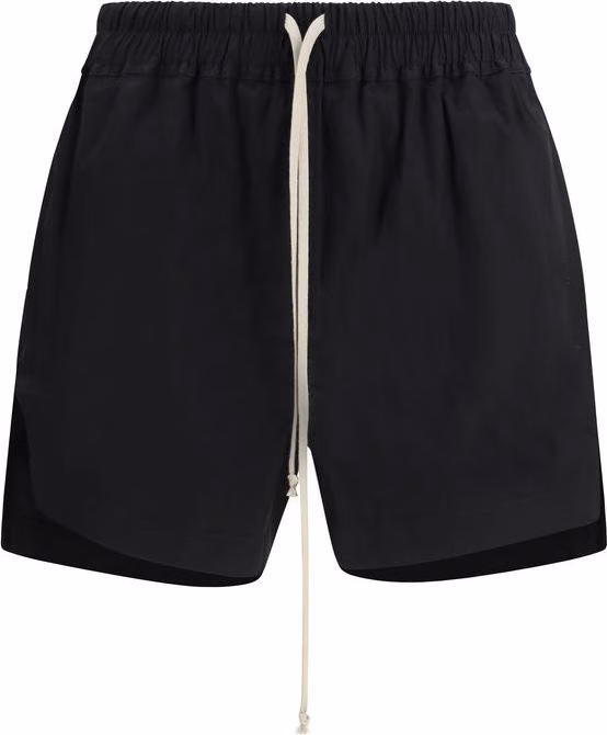Rick Owens Black Cotton Bermuda Shorts