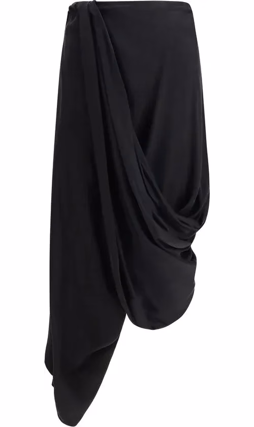 Maison Margiela Black Copper Midi Skirt