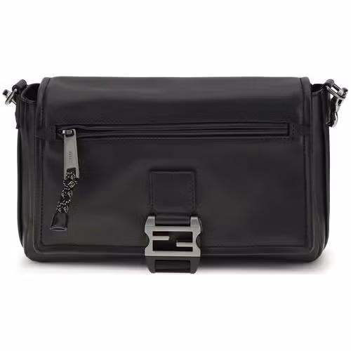 Fendi Black Calf Leather Bos Taurus Shoulder Bag