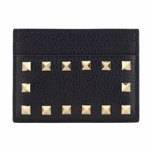 Valentino Garavani Black Calf Leather Bos Taurus Wallet