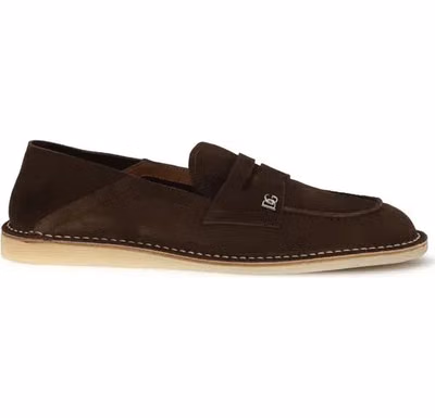 Brown Calf Leather Bos Taurus Slip-On Loafers