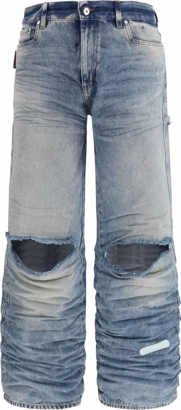 PDF Channel Blue Viscose Relaxed Fit Jeans