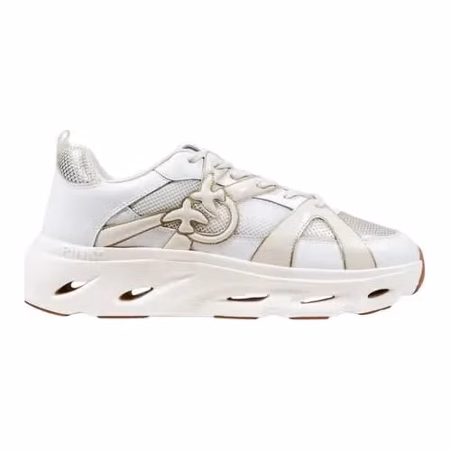 PINKO White Leather Athletic Sneakers