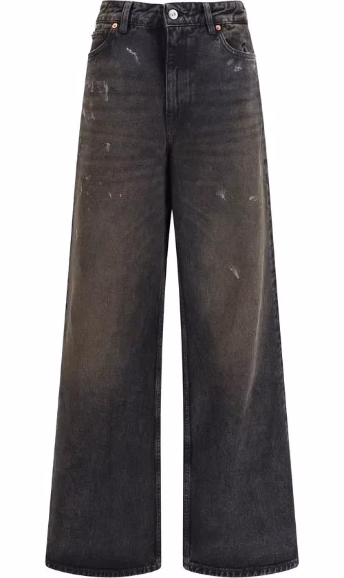 Our Legacy Black Cotton Relaxed Fit Jeans