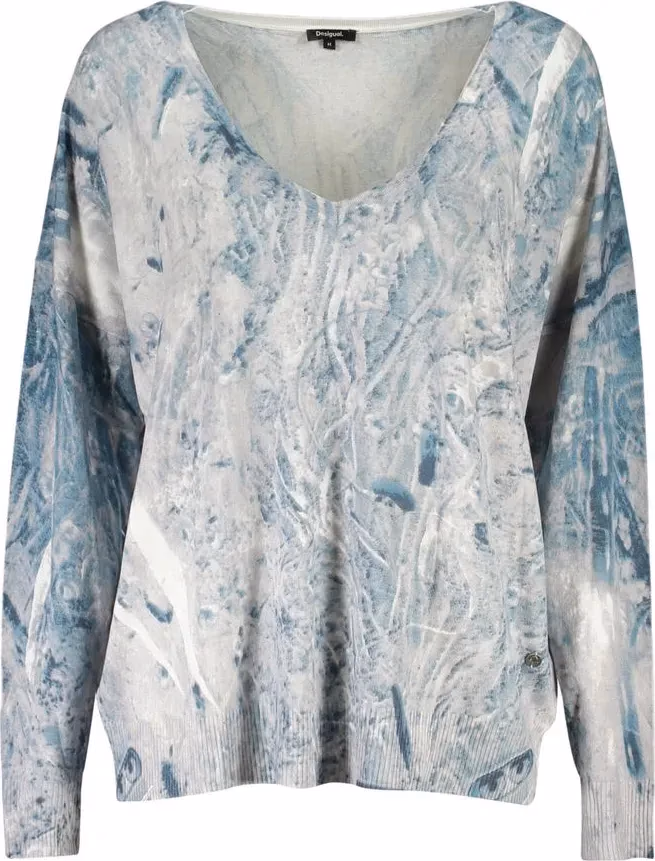 Desigual Azzurro Viscosa Woman Sweater