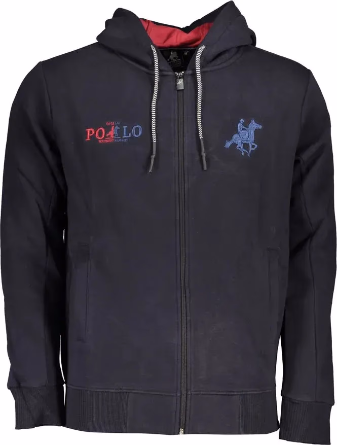 U.S. Grand Polo Blue Cotton Men's Hoodie