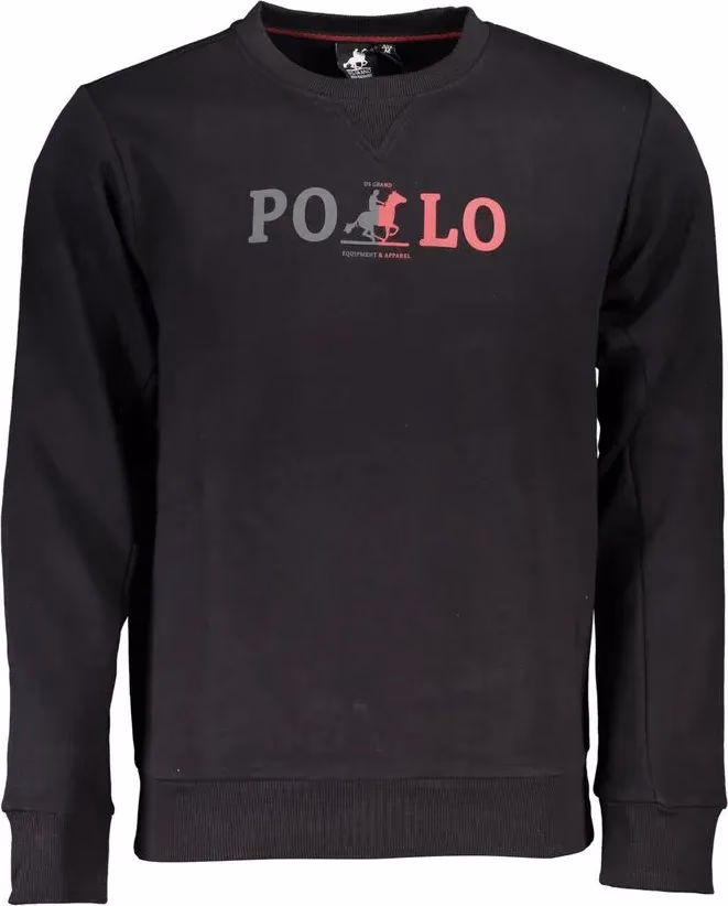 U.S. Grand Polo Black Cotton Men's Sweatshirt
