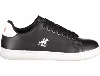 Black Polyurethane Men Sneaker