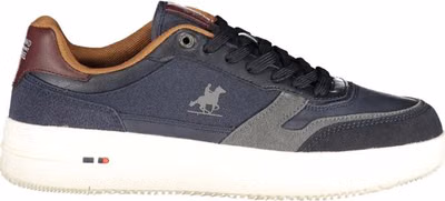 Blue Polyurethane Men Sneaker