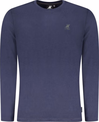 Blue Cotton Men T-Shirt