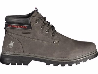 Grigio Polyurethane Men Ankle Boot