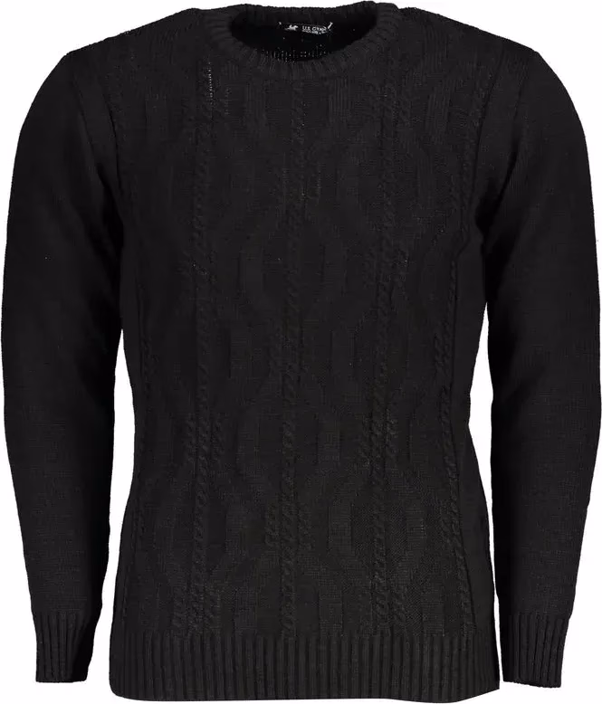 U.S. Grand Polo Black Acrylic Men Sweater