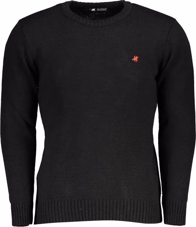 U.S. Grand Polo Black Acrylic Men Sweater