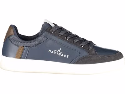 Blue Polyester Men Sneaker
