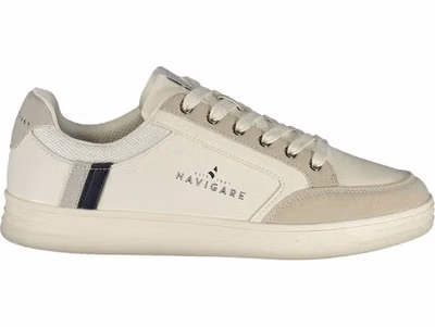 White Polyurethane Men Sneaker