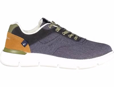 Blue Polyester Men Sneaker