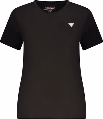 Black Cotton Women T-Shirt