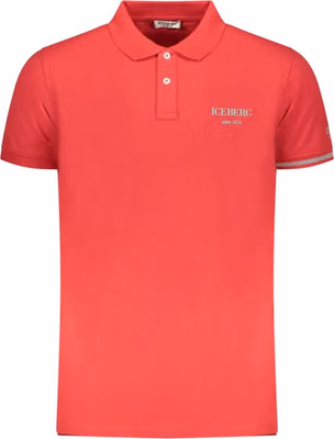 Red Cotton Mens Polo Shirt