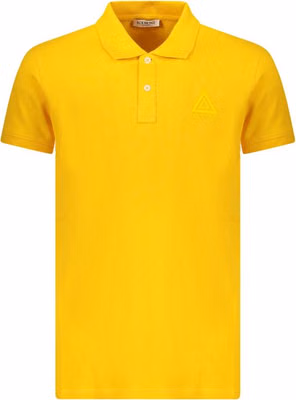 Yellow Cotton Mens Polo Shirt