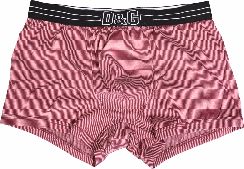 Dolce & Gabbana Pink D&G Logo Cotton Regular Boxer Underwear