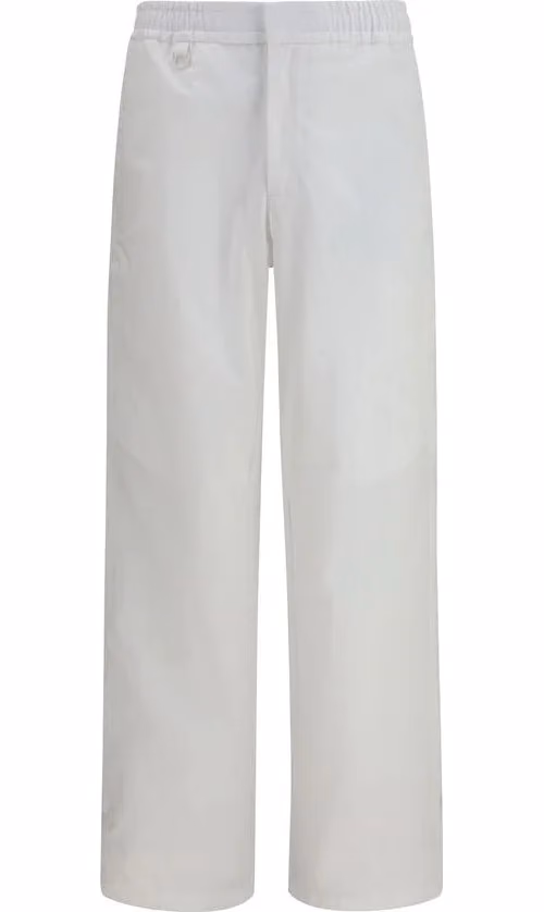 LAMINAR White Cotton Casual Pants