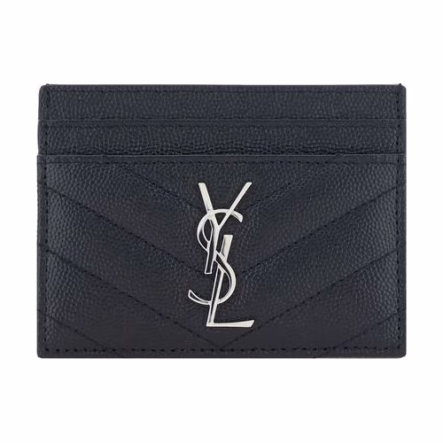Saint Laurent Black Calf Leather Bos Taurus Wallet