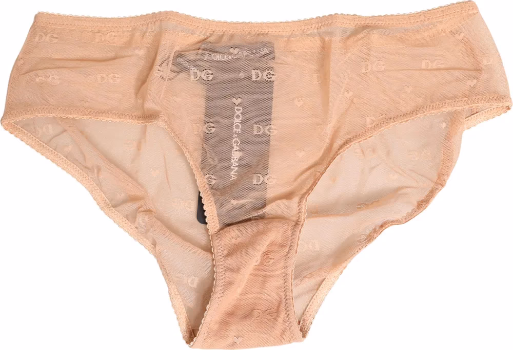 Dolce & Gabbana Beige Lace Cheekini Lingerie Panty Brief Underwear