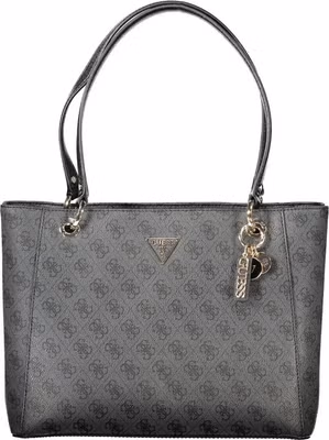 Black Polyethylene Women Handbag
